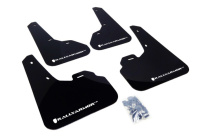 2010-13 Mazda3/Spd3 Svarta Stänkskydd Vit Logo Rally Armor